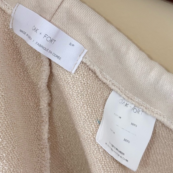 Oak + Fort| Cute Comfortable Cream Knit Cotton Shorts Romper/Jumper Sz S - Picture 3 of 3